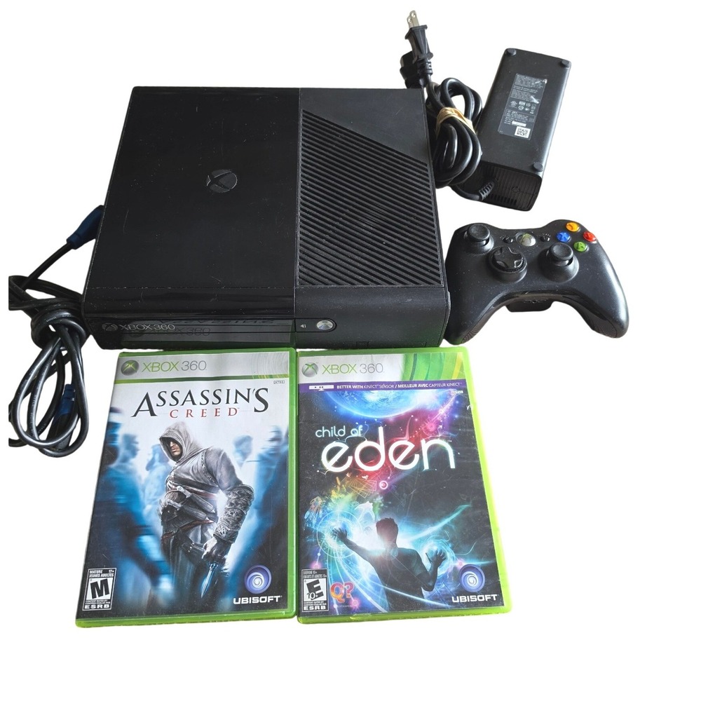 Microsoft Xbox 360 250GB Console Bundle Black Model 1538 with 2 Game Controller